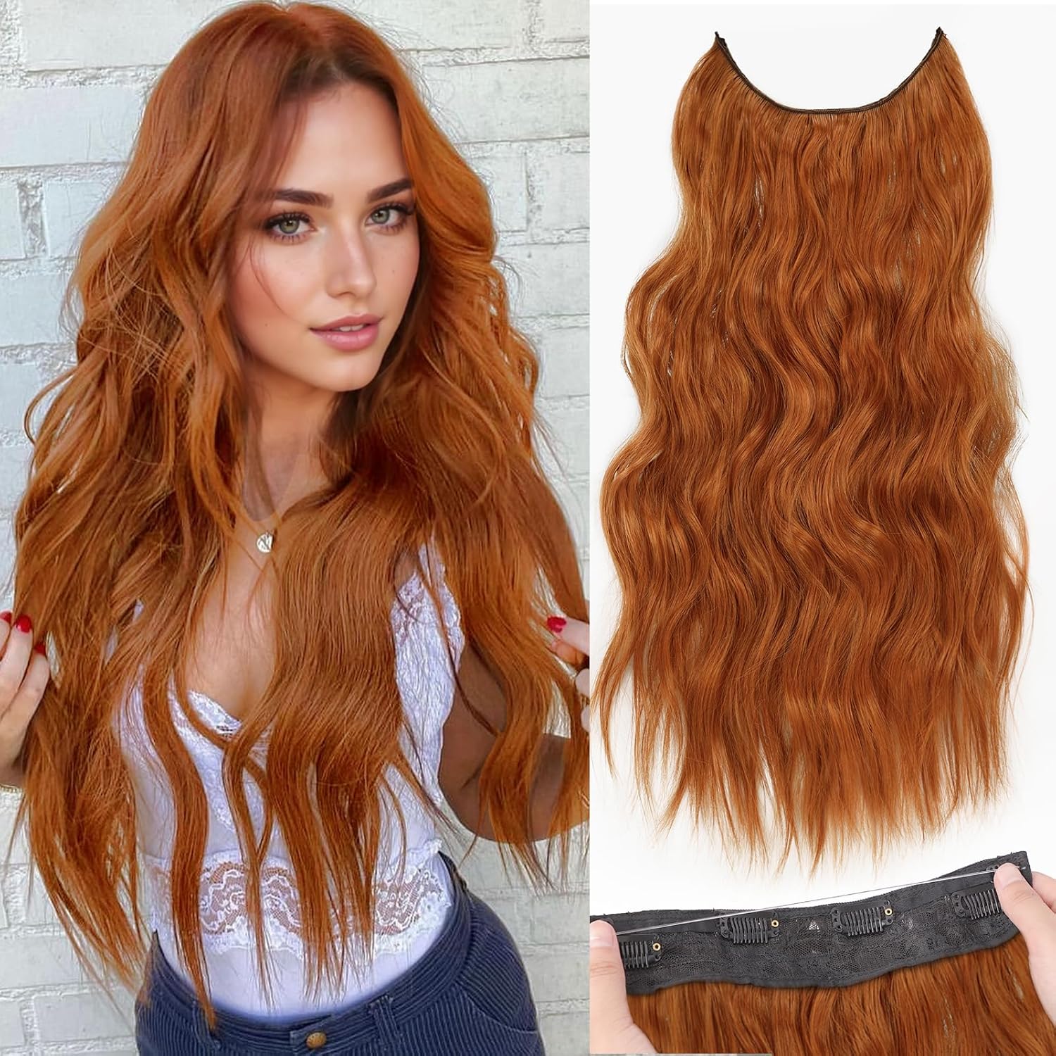 Tippet Line - Extensões de cabelo de fio invisível