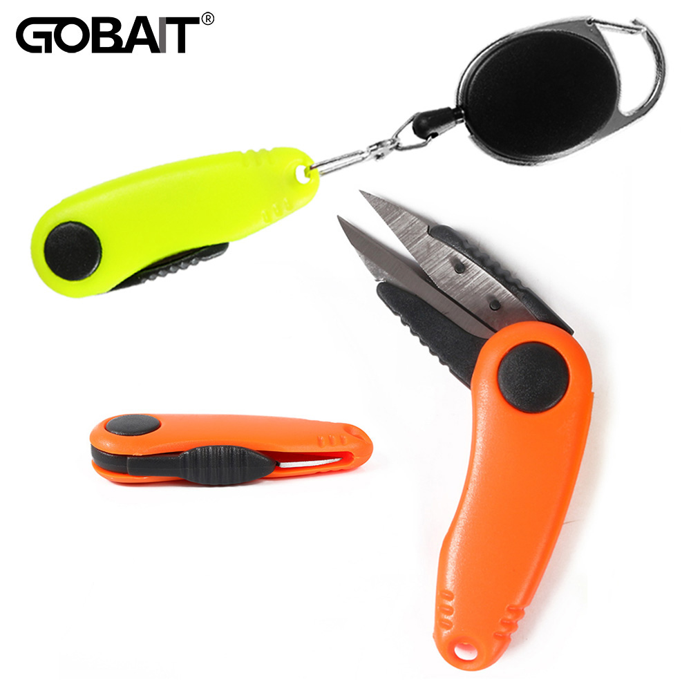 Fishing Line Cutter - Tesoura dobrável em formato de camarão,