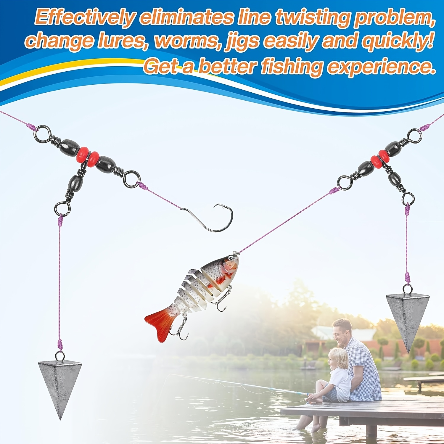 3 giros de três vias, barril g - Monofilament Line avaliação e preço