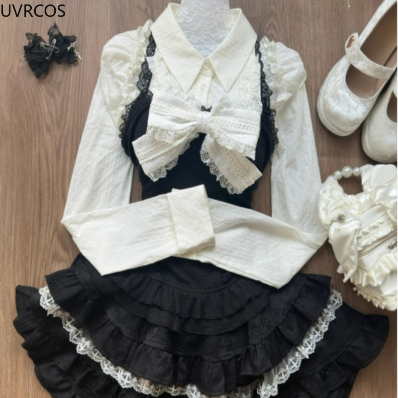 Y2k estética lolita estilo 3 p - Fly Line avaliação e preço