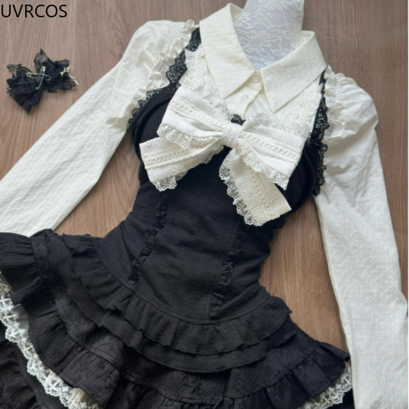 Y2k estética lolita estilo 3 p - Fly Line avaliação e preço