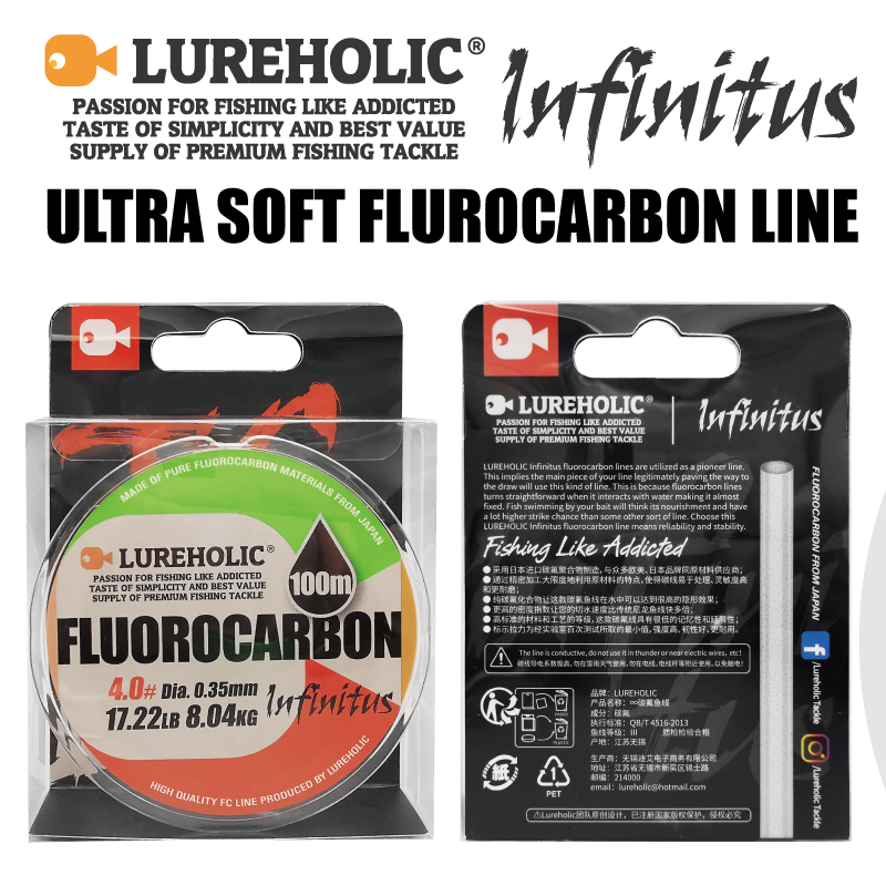 Lureholic Infinity Utra Soft 1 - Fluorocarbon Line avaliação e preço