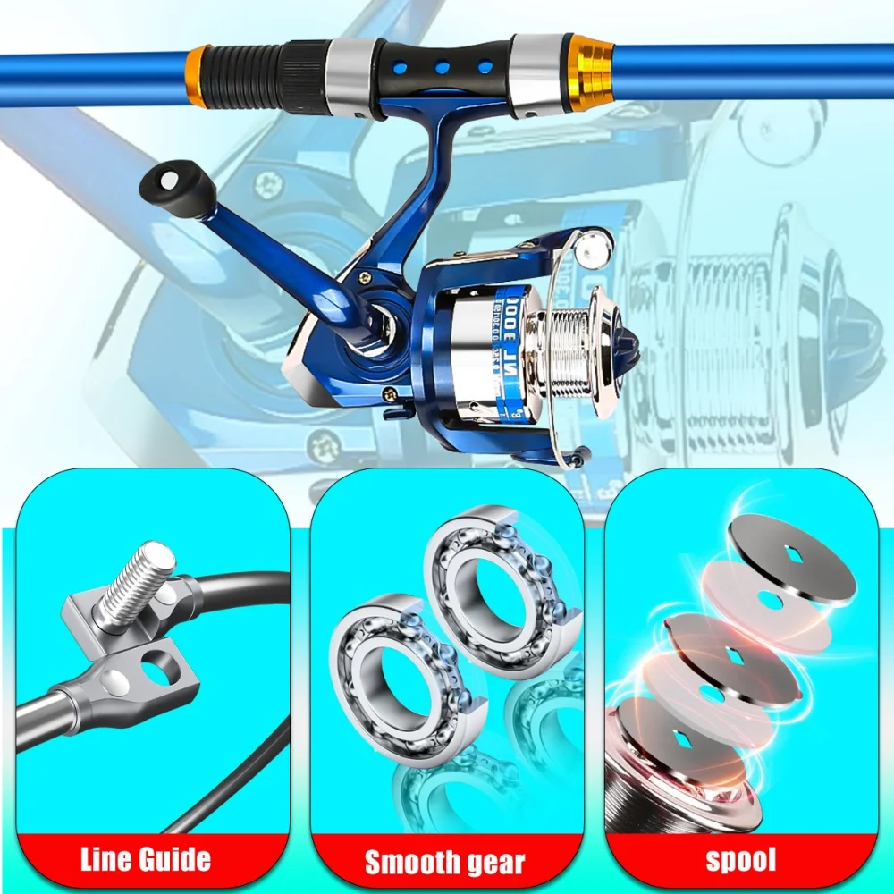 Conjunto de vara de pesca tele - Fishing Line Spooler avaliação e preço